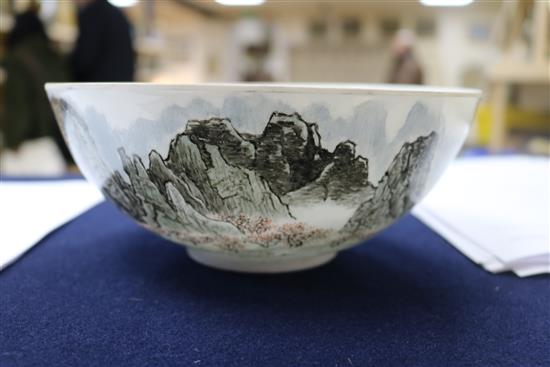 A boxed Chinese egg-shell porcelain bowl